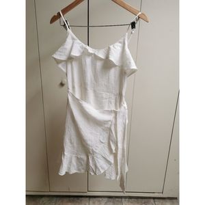 White linen dress